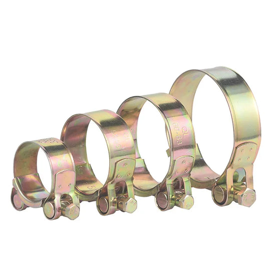 5pcs European Style Zinc Coated Hose Clamp Heavy Duty Adjustable Water Pipe Fixing Clip  Fuel Hose Pipe Fasten Bracket