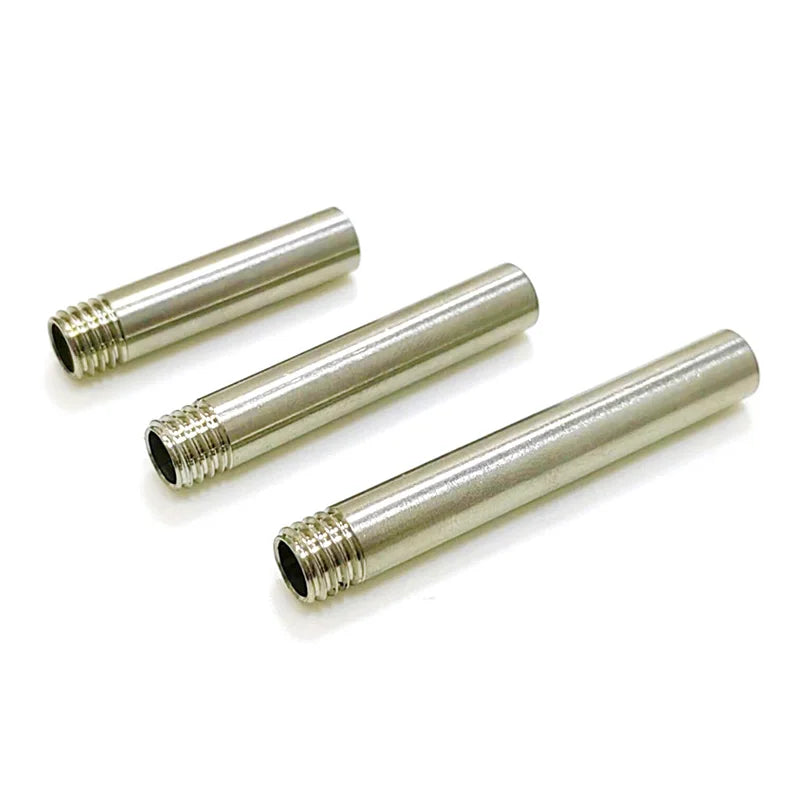 5pcs Stainless Steel M5 Threaded Hollow Straight/Bend Outlet Extension Pipe for CNC Spindle Sprayer Cooling Extension Nozzle