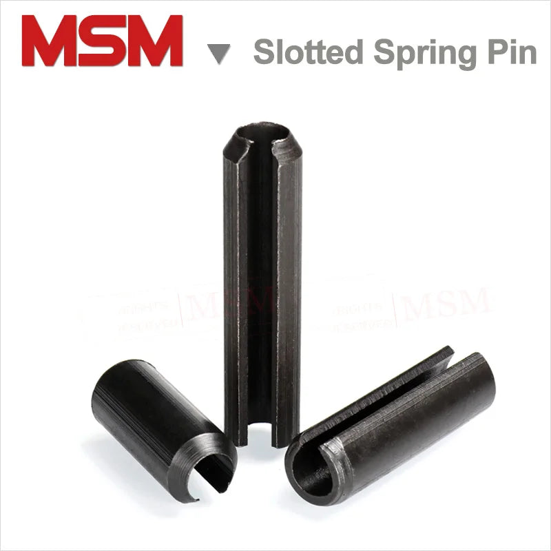 65Mn Carbon Steel Heavy Duty Cylindrical Cotter Pin M20/25/30/40/50 Black Straight Slotted Spring Pin Split Spring Dowel Tension