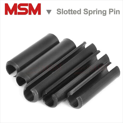 65Mn Carbon Steel Heavy Duty Cylindrical Cotter Pin M20/25/30/40/50 Black Straight Slotted Spring Pin Split Spring Dowel Tension