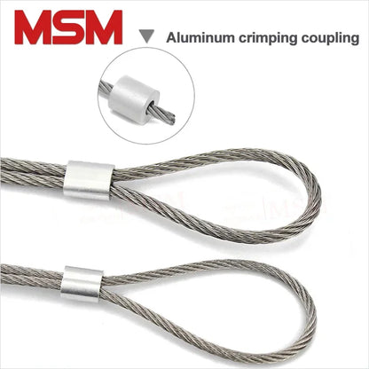 Aluminum Wire Rope Ferrule Cable Ties Crimp Stell Wire Rope Chuck Jacket Cylindrical/Oval/8 Shape Fishing Line Anchor[M0.5-M12]
