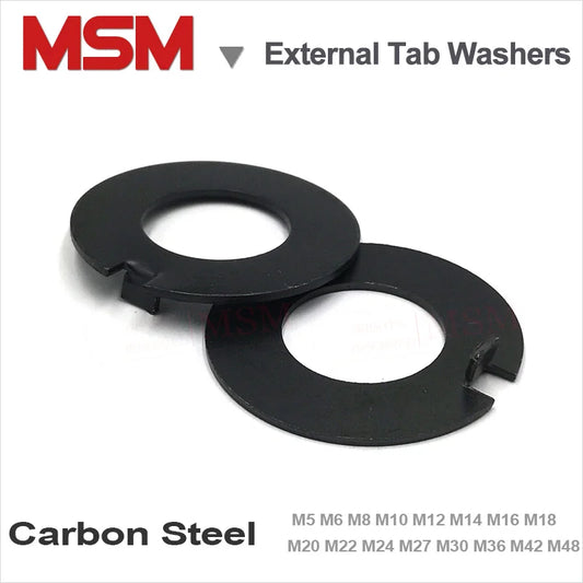 Carbon Steel External Tab Washers Stop Washer Lock Gaskets With External Tongue M5/6/8/10/12/14/16/18/20/27/30/36/42/48/56/64