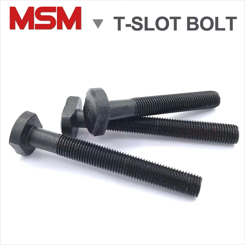 Carbon Steel T Shape Screw/Bolt For T slot Punch Milling Machine Threaded Nut Rod Clamping Cap Bolt [M8 M10 M12 M14 M16 M18 M20]