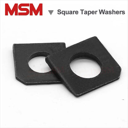 Channel Steel Square Taper Washers For I Section GB852 Square Oblique Gasket Black M6/8/10/12/16/18/20/22