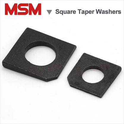 Channel Steel Square Taper Washers For I Section GB852 Square Oblique Gasket Black M6/8/10/12/16/18/20/22