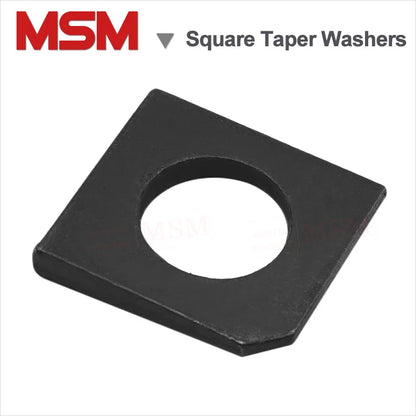 Channel Steel Square Taper Washers For I Section GB852 Square Oblique Gasket Black M6/8/10/12/16/18/20/22