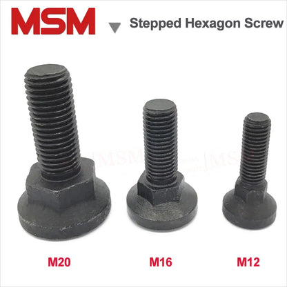 Durable Stable Stepped Hexagon Pressure Plate Height Adjusting Screw With Round Head Mold Clamp Rear Supporting Bolt M12/16/20