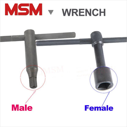 Free Shipping 1pcs Milling Lathe Chuck Square Key Wrench Female And Male 8mm 10mm 12mm 14mm 17mm Spanner Tool