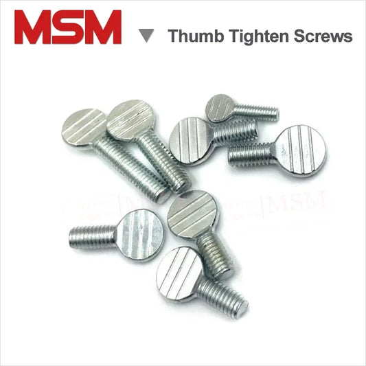 Free Shipping Carbon Steel Zinc Plated Thumb Screws Round Head Racket Bolt Finger Tighten Screws M4 M5 M6 M8