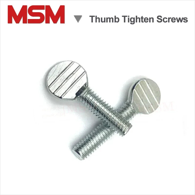 Free Shipping Carbon Steel Zinc Plated Thumb Screws Round Head Racket Bolt Finger Tighten Screws M4 M5 M6 M8