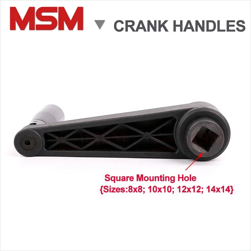 Free Shipping Square Hole Foldable Crank Handles For Lathe Milling Machine Revolving Handle Length 63/80/100/125mm