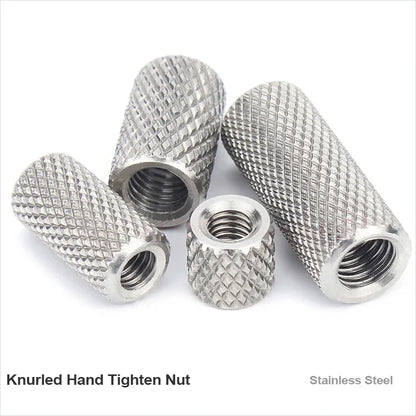 Free Shipping Stainless Steel Knurled Coupling Nuts M3 M4 M5 M6 M8 M10 M12 M14 M16 cylindrical hand twisted mesh link adjustment