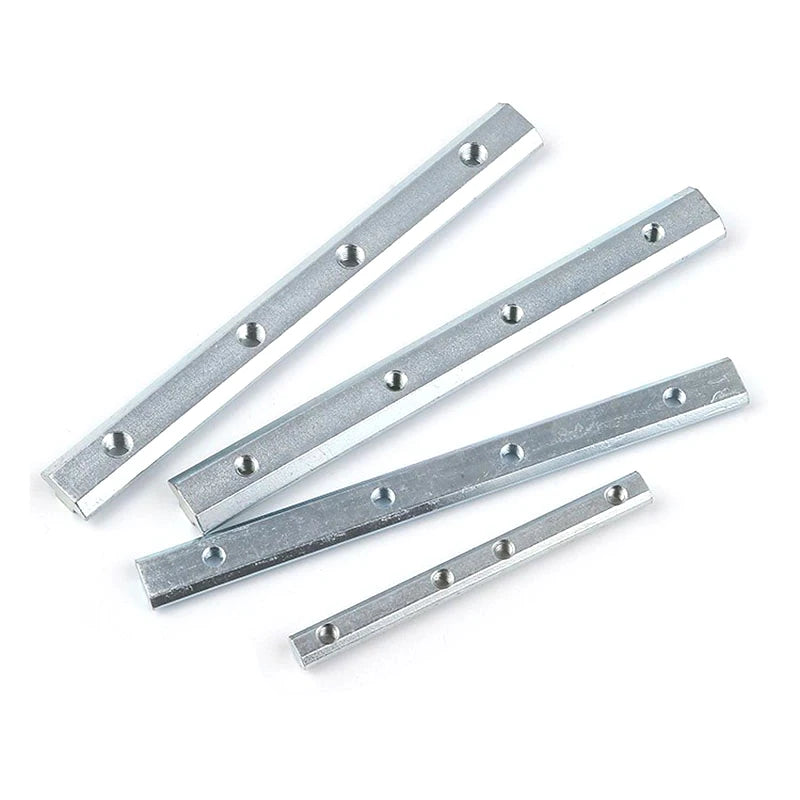 4PCS Carbon Steel Straight Line Connector For T Slot Aluminum Extrusion Profile Straight Joint EU Standard 180 degree Bracket Fa