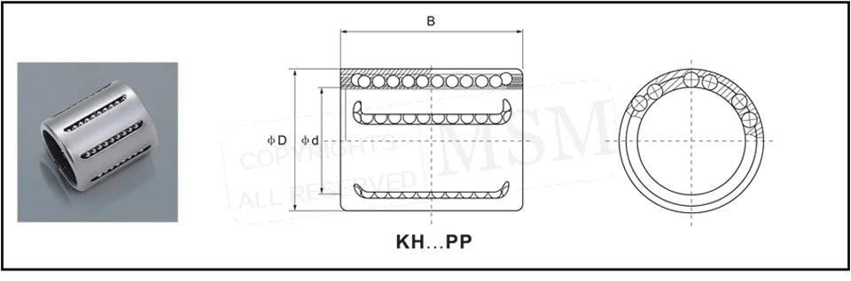 10pcs 14mm Linear Bearing  KH1428PP Pressing Bush Compact Thin Wall Shaft Bushing 14x21x28mm Slide Motion Guide CNC Parts