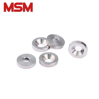 20pcs MSM Solid Stainless Steel Flat Countersunk Washer M3 M4 M5 M6 M8 M10 Cylindrical Solid Screw Gasket Joint Ring Backup Ring