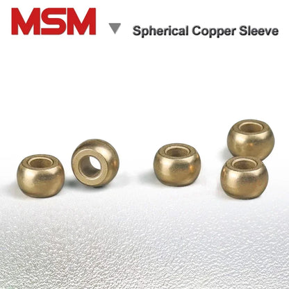 MSM 5*11*7/6*11*7mm Spherical Porous Bearing Iron Copper Base Powder Metallurgic Oil Bushing Sintered Ball Shape Copper Sleeve