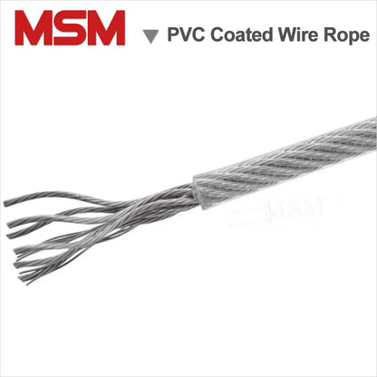 PVC Coated Steel Wire Rope 1/1.5/2/2.2/3/4/5/6mm Flexible Wire Rope soft Cable Transparent Clothesline Lifting Rustproof Line