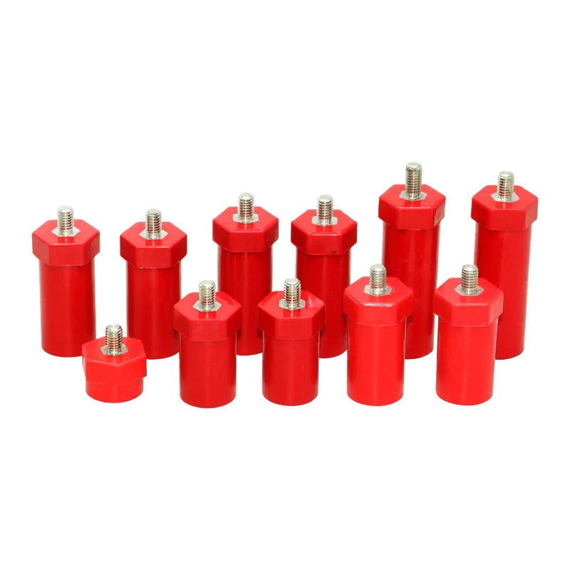 5PCS Cylinder Shape One End Male Thread M5 M6 M8 Hexagonal Insulated Supporter Dia.20mm Insulated Post Height 16~100mm Insulator