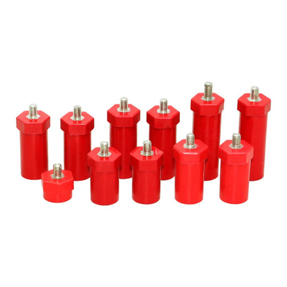5PCS Cylinder Shape One End Male Thread M5 M6 M8 Hexagonal Insulated Supporter Dia.20mm Insulated Post Height 16~100mm Insulator