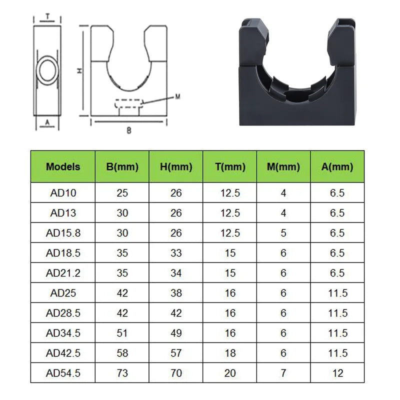 10Pc Bellow Hose Nylon Hoop Buckle Corrugated Pipe Fixing Bracket Nylon Pipe Clamp AD10 13 15.8 18.5 21.2 25 28.5 34.5 42.5 54.5