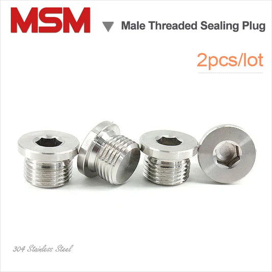 Stainless Steel Male Threaded Sealing Plug With Flange Hexagon Socket Screw Plugs Oil Plug M8/10/12/14/16/18/20/22/24