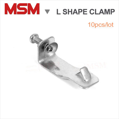Stainless Steel Small Middle Big Size L Shape Fixing Clamp For Cable Tray Wire Trough Cover Installing 7 Shape Fixing Buckle