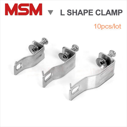 Stainless Steel Small Middle Big Size L Shape Fixing Clamp For Cable Tray Wire Trough Cover Installing 7 Shape Fixing Buckle