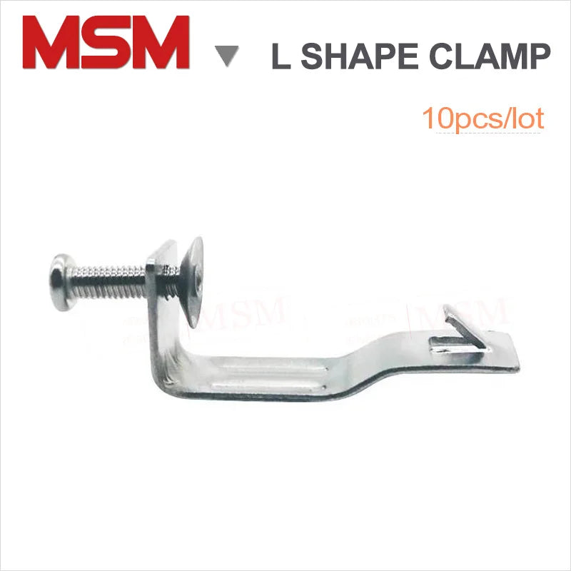 Stainless Steel Small Middle Big Size L Shape Fixing Clamp For Cable Tray Wire Trough Cover Installing 7 Shape Fixing Buckle