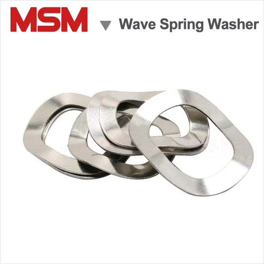 Stainless Steel Spring Wave Washers Three Wave Crest Waher Wave Type Gasket Spring WasherM3/4/5/6/8/10/12/14/16/19/23/25/27/31