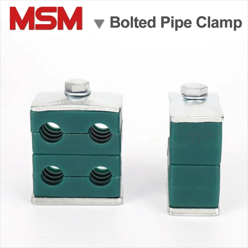 Up-Down Double Two-hole Bolted Plastic Clips Pipe Clamp Tube Fastener Assortment Kit Hydraulic Hose Cable Oil/Marine M6-M42