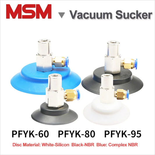 Vacuum Sucker Industrial Pneumatic PFYK-60/80/95 Single Layer Imported Silicone NBR Manipulator Accessories Suction Cup