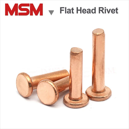 Wholesale 500 Gram/lot Red Copper Falt Thin Head Solid Rivet Punch Self-plugging M1.5/2/2.5/3/4/5/6 Mushroom Head Rivet Hammer