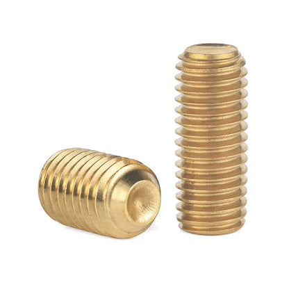 X pcs Brass Hex Socket Set Screws M2 M2.5 M3 M4 M5 M6 M8 M10 M12  Metric Copper Hexagon Socket Grub Screws With Cup Point