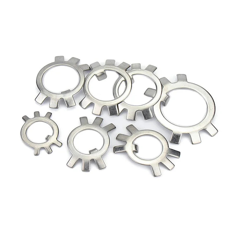 Xpc Stainless Steel Tab Washers For Round Nuts GB858 M10~M200  Lock Gasket Spacer Retaining Stop Washers For Slotted Round Nuts
