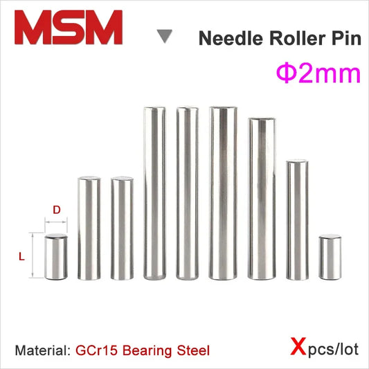 Xpcs Diameter 2mm Needle Pins Roller GCr15 Bearing Steel Parallel Cylindrical Pin Locating Dowel Length 4~50mm