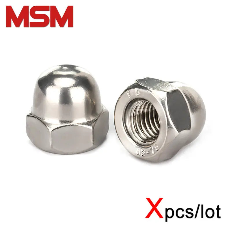 Xpcs Hexagon Acorn Nut 304 Stainless Steel Crown Hex Nut M3M4M5M6M8M10M12M14M16M18 Decorative Cover Dome Cap Blind Nut DIN1587