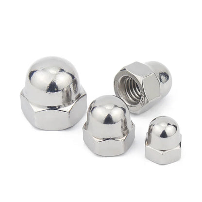 Xpcs Hexagon Acorn Nut 304 Stainless Steel Crown Hex Nut M3M4M5M6M8M10M12M14M16M18 Decorative Cover Dome Cap Blind Nut DIN1587