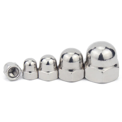 Xpcs Hexagon Acorn Nut 304 Stainless Steel Crown Hex Nut M3M4M5M6M8M10M12M14M16M18 Decorative Cover Dome Cap Blind Nut DIN1587