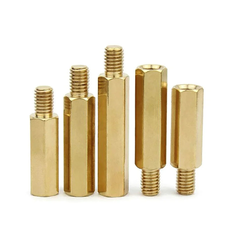 Xpcs M2 M2.5 Hex Brass Male Female Standoff Stud Single-pass Hexagon Column Pillar Mount PCB Motherboard Spacer Screw Bolt Nut