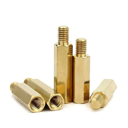 Xpcs M2 M2.5 Hex Brass Male Female Standoff Stud Single-pass Hexagon Column Pillar Mount PCB Motherboard Spacer Screw Bolt Nut