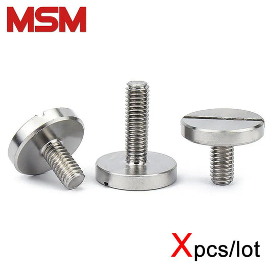 Xpcs M2 M2.5 M3 M4 M5 M6 M8 M10 Flat Big Round Slotted Head Thumb Screws 304 Stainless Steel Thread Grooving Bolt GB833