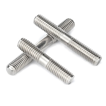 Xpcs M3 M4 M5 Double End Male Thread Bolts 304 Stainless Steel Stud Screw Two-headed Tooth Extension Screw Rod