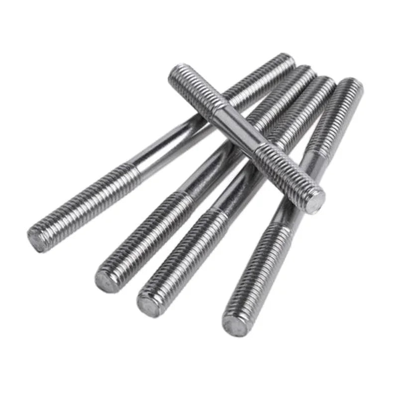 Xpcs M3 M4 M5 Double End Male Thread Bolts 304 Stainless Steel Stud Screw Two-headed Tooth Extension Screw Rod