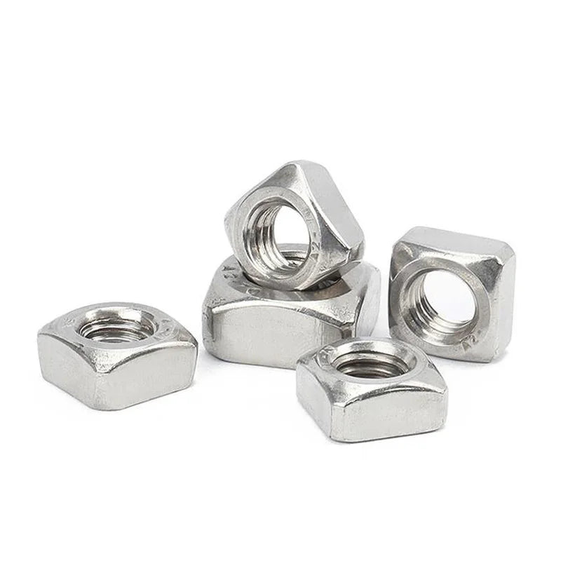 Xpcs M3 M4 M5 M6 M8 M10 M12 Square Nuts A2-70 304 Stainless Steel DIN557