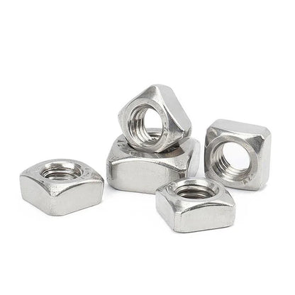 Xpcs M3 M4 M5 M6 M8 M10 M12 Square Nuts A2-70 304 Stainless Steel DIN557