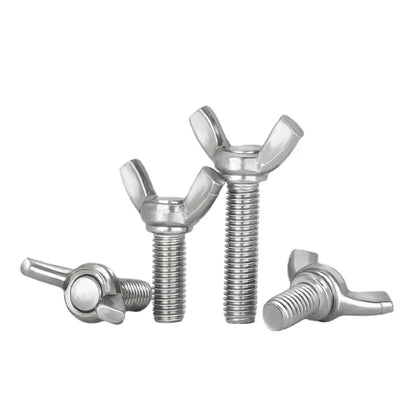 Xpcs M3 M4 M5 Wing Head Thumb Screws 304 Stainless Steel Butterfly Screw Wing Bolts Sheep Hand Tighten Horn Bolt DIN316