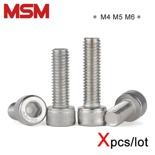 Xpcs M4 M5 M6 Hex Socket Bolts Cup Bolt 304 Stainless Steel Hexagon Socket Head Cap Screws