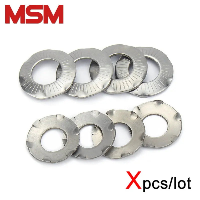 Xpcs M4 M5 M6 M8 M10 M12 Claw Type Ground Bonding Washers 304 Stainless Steel Anti-slip Gasket Knurled Earth Wire Disc Washer