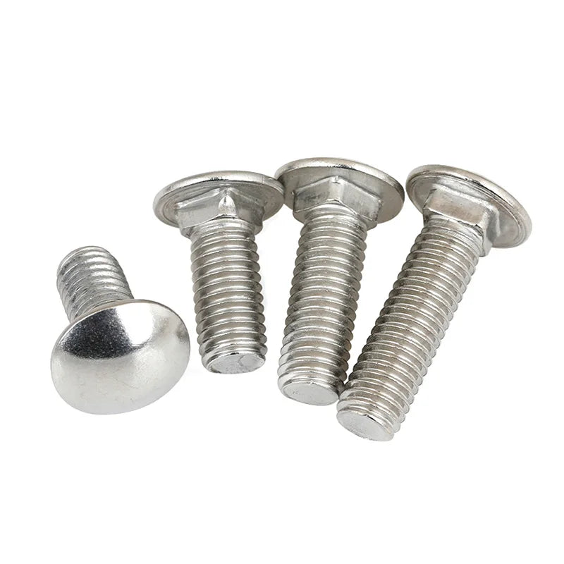 Xpcs M4 M5 M6 M8 Round Head Square Neck Carriage Screw 304 Stainless Steel GB12 Coach Bolt Truss Shelf Screws DIN603