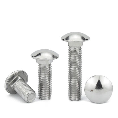 Xpcs M4 M5 M6 M8 Round Head Square Neck Carriage Screw 304 Stainless Steel GB12 Coach Bolt Truss Shelf Screws DIN603